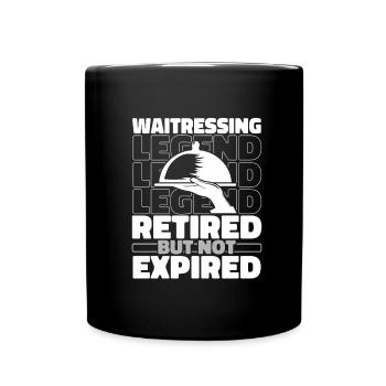 Waiter Retired waitress - Full Colour Mug - black - Front