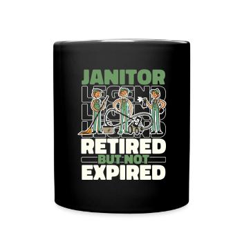 Retired caretaker - Full Colour Mug - black - Front