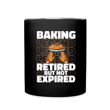 Baking Baker Baker Bakery à la retraite - Mug uni - noir - Devant