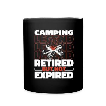 Retired camping tent - Full Colour Mug - black - Front