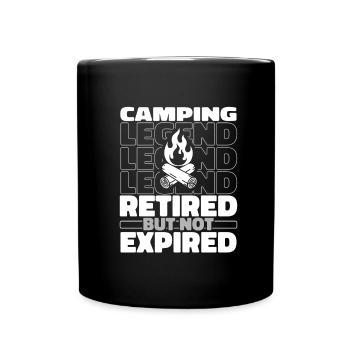 Retired camping tent - Full Colour Mug - black - Front