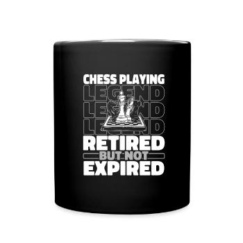 Retired chess - Full Colour Mug - black - Front