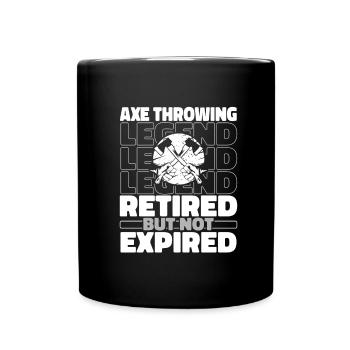 Axe throwing Retired axe throwers - Full Colour Mug - black - Front