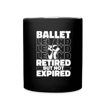 Ballet Balerina Im Ruhestand - Tasse einfarbig - Schwarz - Vorne