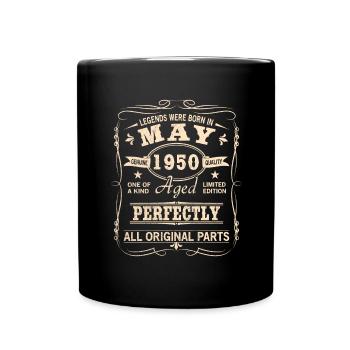 Millésime Mai 1950 Anniversaire - Mug uni - noir - Devant