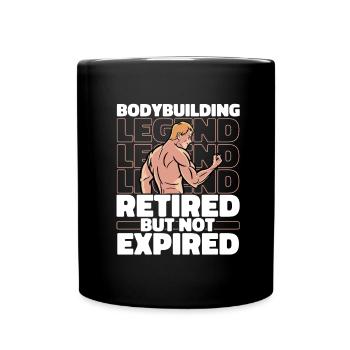 Retired Bodybuilder Bodybuilding - Full Colour Mug - black - Front