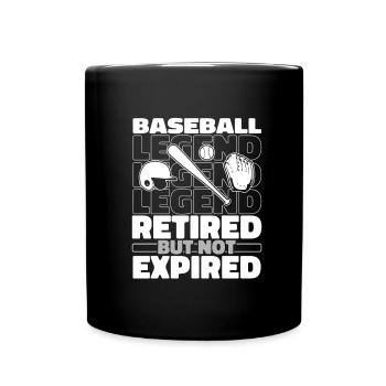 Baseball à la retraite - Mug uni - noir - Devant