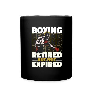 Boxen Boxer Im Ruhestand - Tasse einfarbig - Schwarz - Vorne