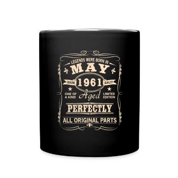 Millésime Mai 1961 Anniversaire - Mug uni - noir - Devant
