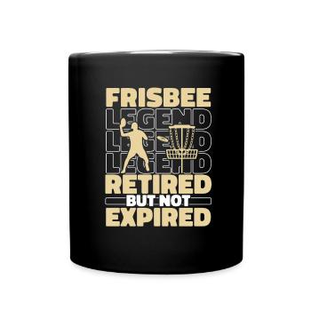Frisbee Im Ruhestand - Tasse einfarbig - Schwarz - Vorne