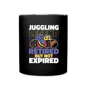 Retired juggling - Full Colour Mug - black - Front