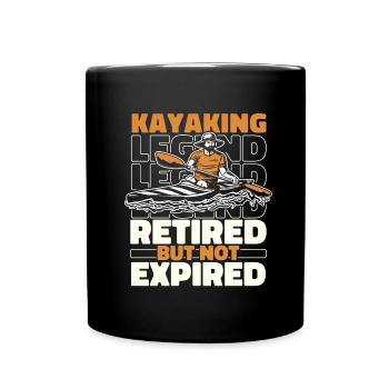 Retired kayakers - Full Colour Mug - black - Front