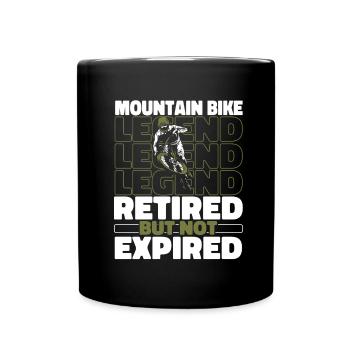 Mountain bike mountain biker Mtb retired - Full Colour Mug - black - Front