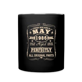 Millésime Mai 1986 Anniversaire - Mug uni - noir - Devant
