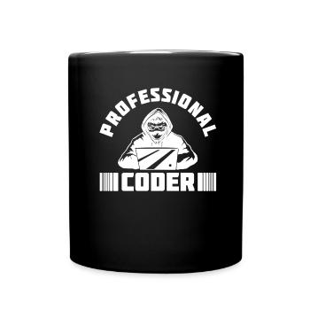 Entwickler Coder Programmierer Fachmann - Tasse einfarbig - Schwarz - Vorne
