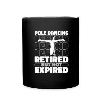 Retired Pole Dancing - Full Colour Mug - black - Front