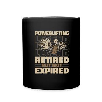 Powerlifting Powerlifter Im Ruhestand - Tasse einfarbig - Schwarz - Vorne