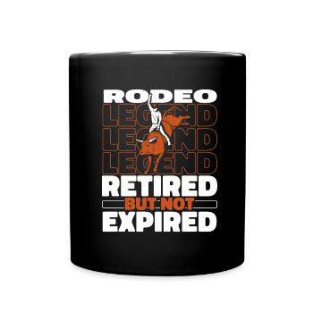 Rodeo Bullenreiten Im Ruhestand - Tasse einfarbig - Schwarz - Vorne