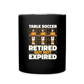 Tischfußball Kicker Im Ruhestand - Tasse einfarbig - Schwarz - Vorne