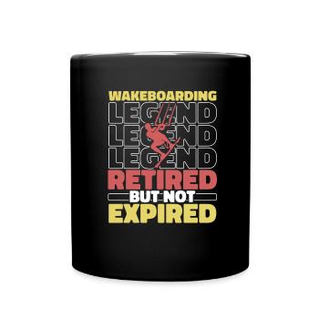 Wakeboard Wakeboarder Im Ruhestand - Tasse einfarbig - Schwarz - Vorne