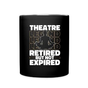 Le yoga à la retraite - Mug uni - noir - Devant