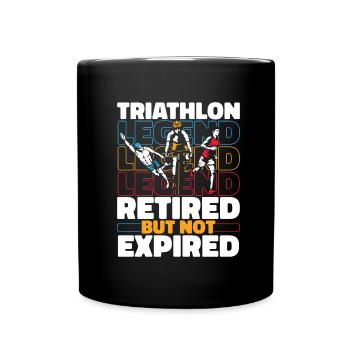 Triathlon Triathlete Retired - Full Colour Mug - black - Front