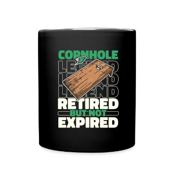 Cornhole Sackloch Spiel Im Ruhestand - Tasse einfarbig - Schwarz - Vorne