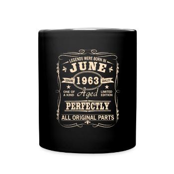 Millésime Juin 1963 Anniversaire - Mug uni - noir - Devant