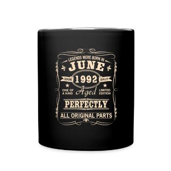 Millésime Juin 1992 Anniversaire - Mug uni - noir - Devant