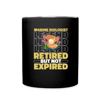 Marine Biologist Marine Biology Retired - Full Colour Mug - black - Front