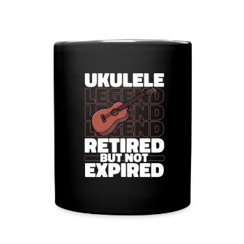 Ukulele Im Ruhestand - Tasse einfarbig - Schwarz - Vorne