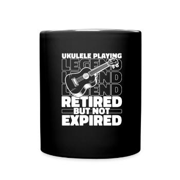 Retired ukulele - Full Colour Mug - black - Front