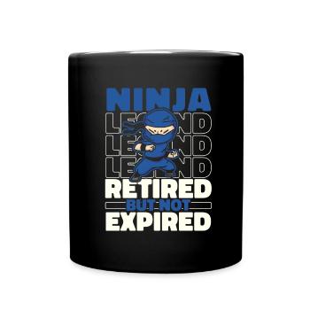 Ninja Im Ruhestand - Tasse einfarbig - Schwarz - Vorne