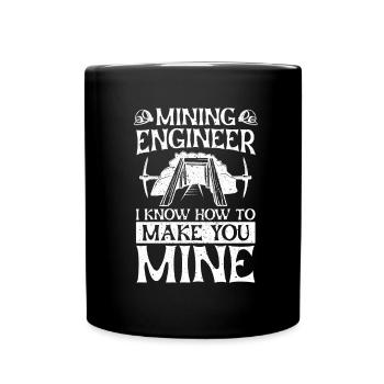 Ingenieur Bergmann Bergbauingenieur - Tasse einfarbig - Schwarz - Vorne