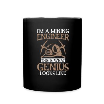 Ingenieur Bergmann Bergbauingenieur - Tasse einfarbig - Schwarz - Vorne