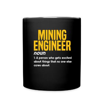 Engineer Witzig Mining Engineer - Full Colour Mug - black - Front