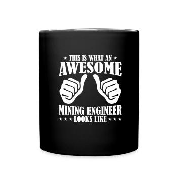 Ingenieur Komisch Bergbauingenieur - Tasse einfarbig - Schwarz - Vorne