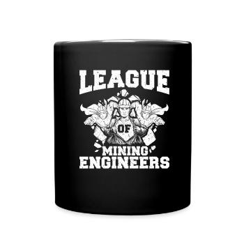 Ingenieur Superheld Bergbauingenieur - Tasse einfarbig - Schwarz - Vorne
