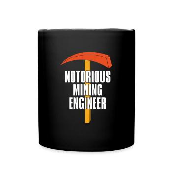 Ingenieur Spitzhacke Bergbauingenieur - Tasse einfarbig - Schwarz - Vorne