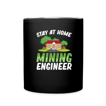 Ingenieur Lustig Bergbauingenieur - Tasse einfarbig - Schwarz - Vorne