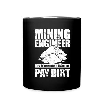 Ingenieur Witzig Bergbauingenieur - Tasse einfarbig - Schwarz - Vorne