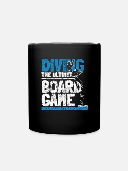 Diving Diver Board Game - Full Colour Mug - black