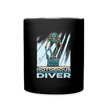 Diving Diving Skeleton - Full Colour Mug - black - Front
