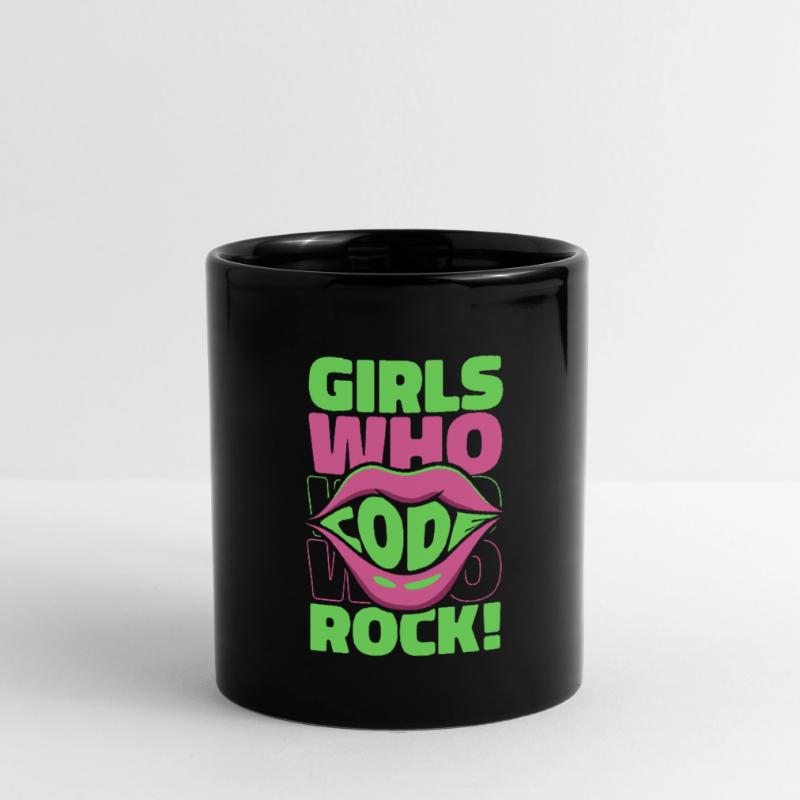 Developer Coder Programmer Girl Full Colour Mug