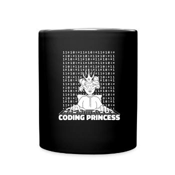 Développeur Coder Programmeur Princess - Mug uni - noir - Devant