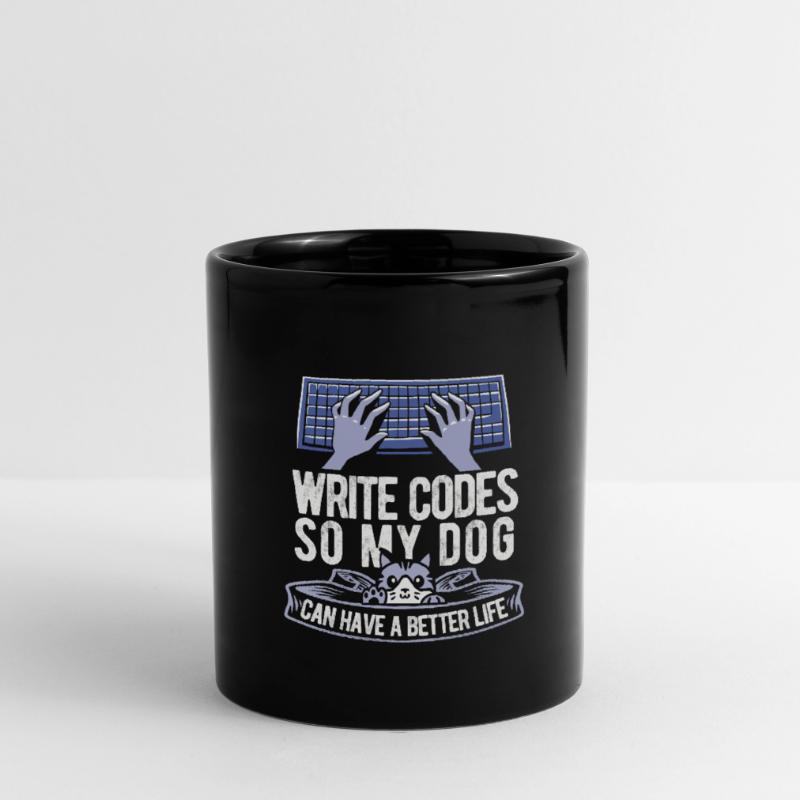 Entwickler Coder Programmierer Katze Tasse einfarbig