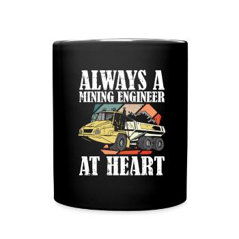 Ingenieur Rock LKW Bergbauingenieur - Tasse einfarbig - Schwarz - Vorne