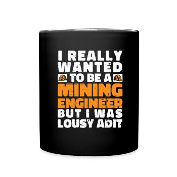 Engineer Witzig Mining Engineer - Full Colour Mug - black - Front