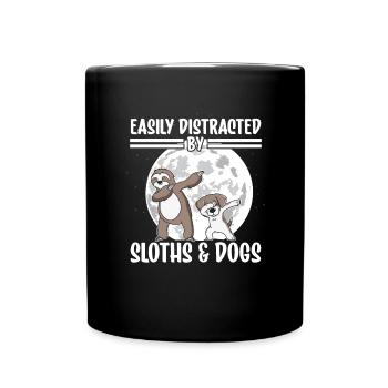 Cadeau Sloth Dogs - Mug uni - noir - Devant