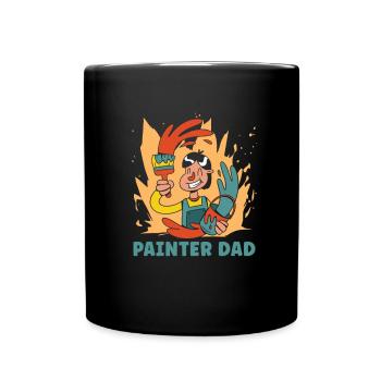 Painter Varnisher Papa - Full Colour Mug - black - Front